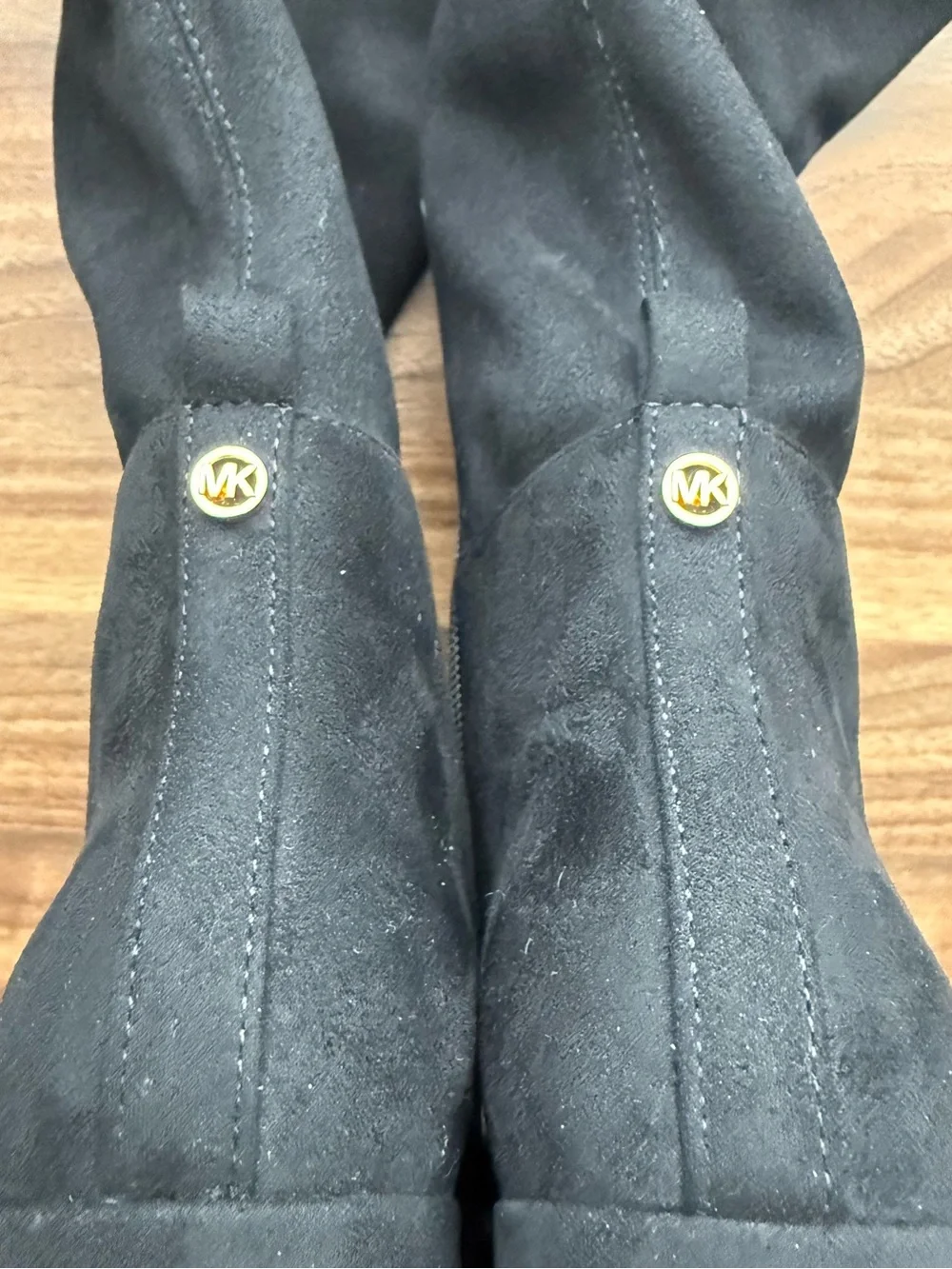 MICHAEL Michael Kors Braden Black Suede Over-the-Knee Heel Boots